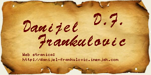Danijel Frankulović vizit kartica